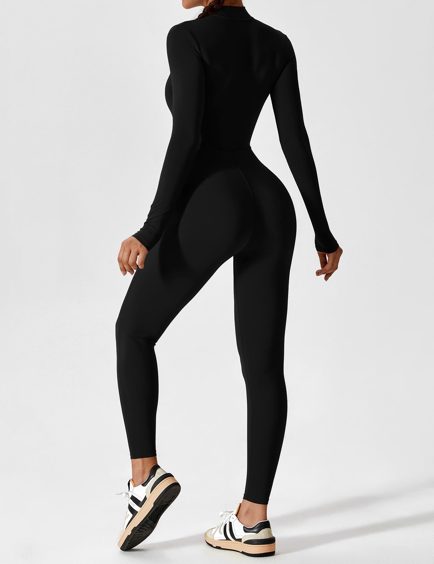 Damen Athleisure Jumpsuit türkis blau navy Langarm Kurzarm