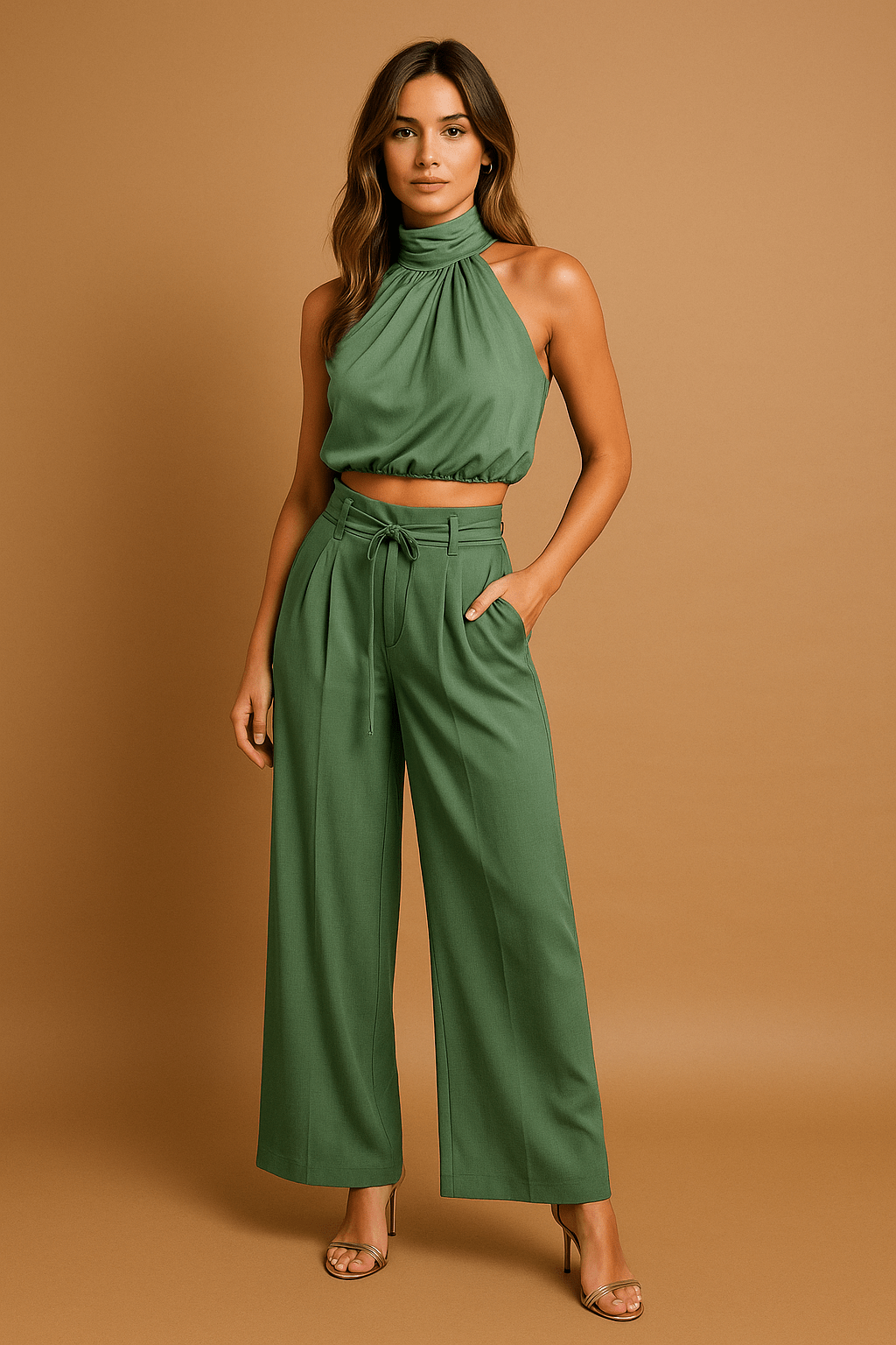 Damen Zweiteiler Elegant Polyester für Festliche Anlässe 