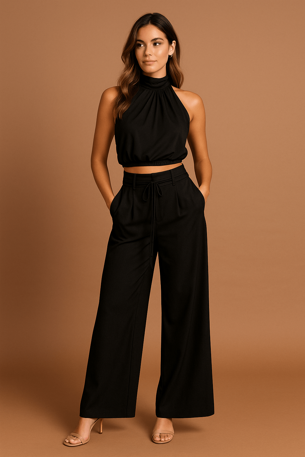 Damen Zweiteiler Elegant Polyester für Festliche Anlässe 