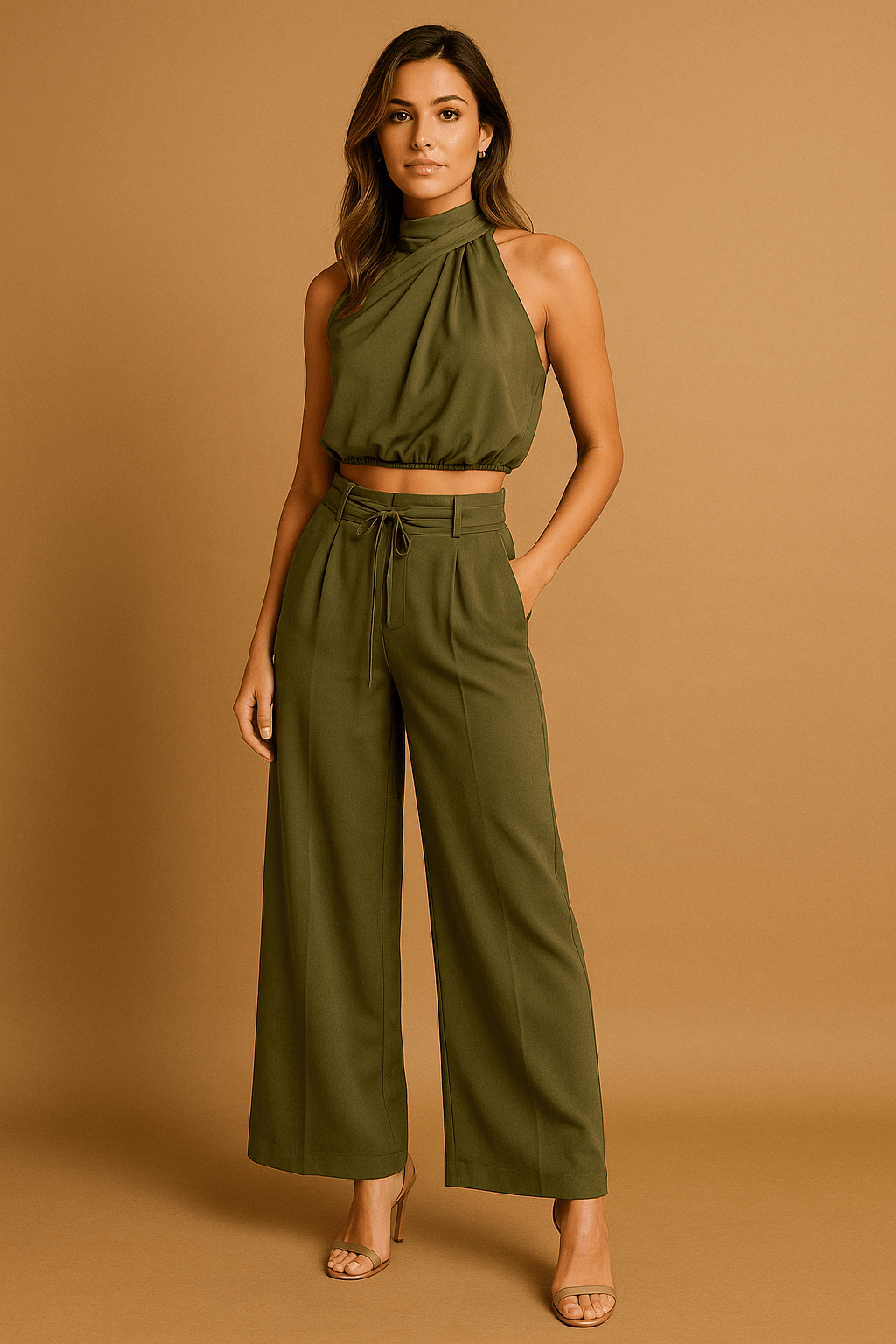 Damen Zweiteiler Elegant Polyester für Festliche Anlässe 