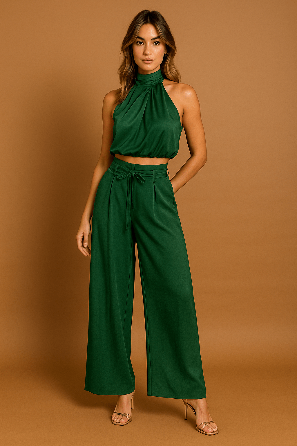 Damen Zweiteiler Elegant Polyester für Festliche Anlässe 