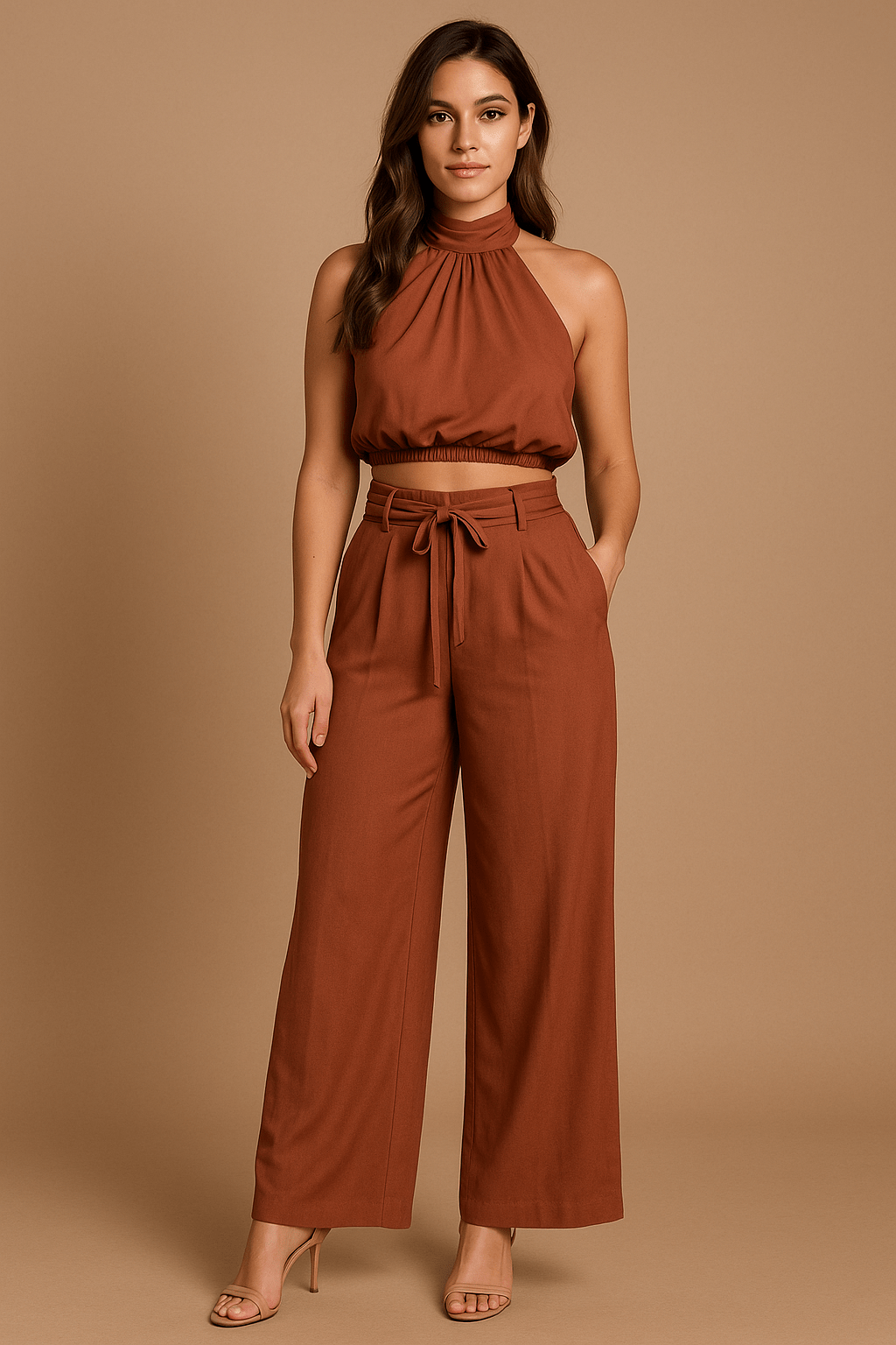 Damen Zweiteiler Elegant Polyester für Festliche Anlässe 