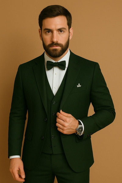 Herren Anzug 3-teilig formell - Polyester betonende Passform 