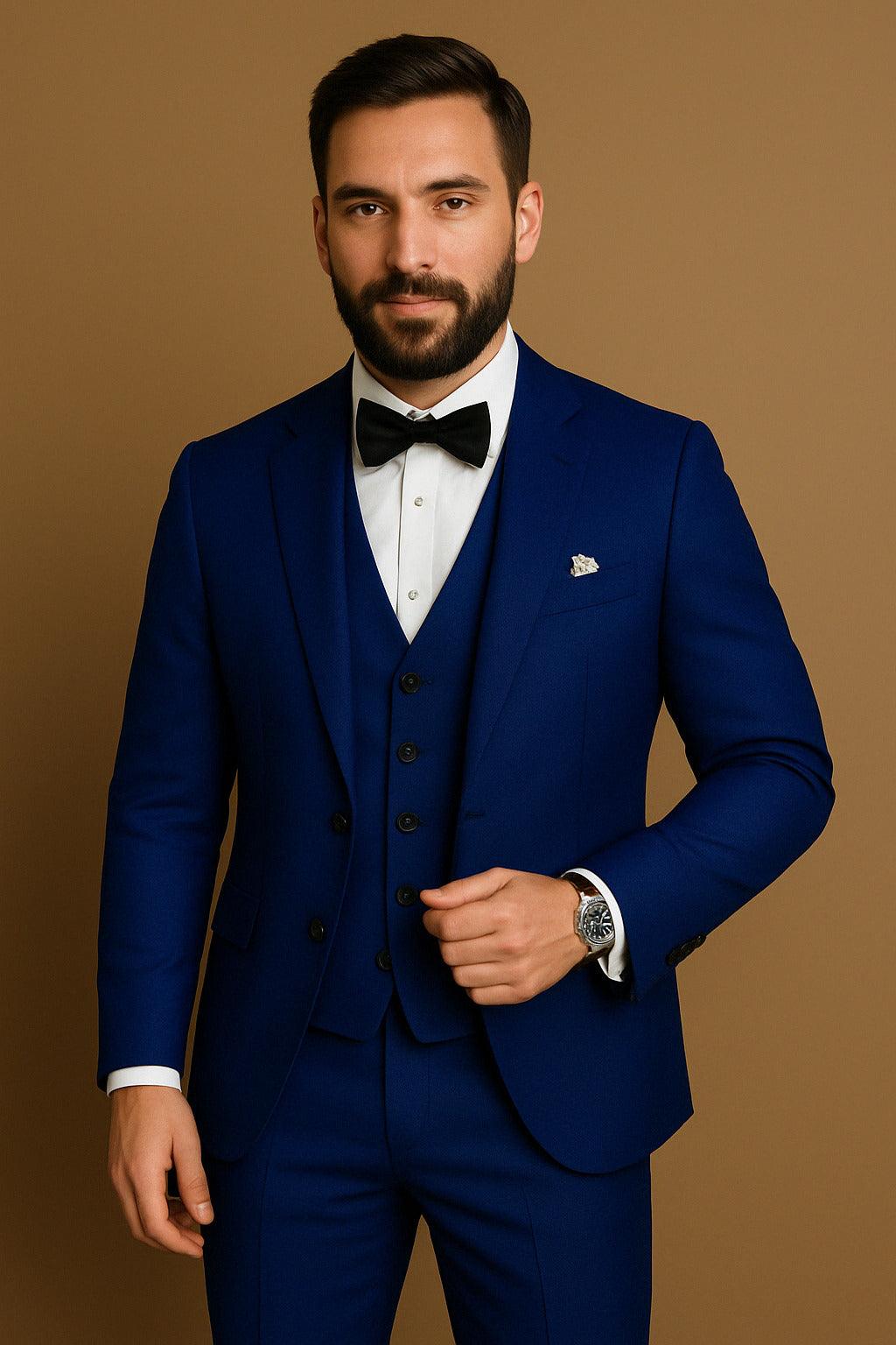 Herren Anzug 3-teilig formell - Polyester betonende Passform 