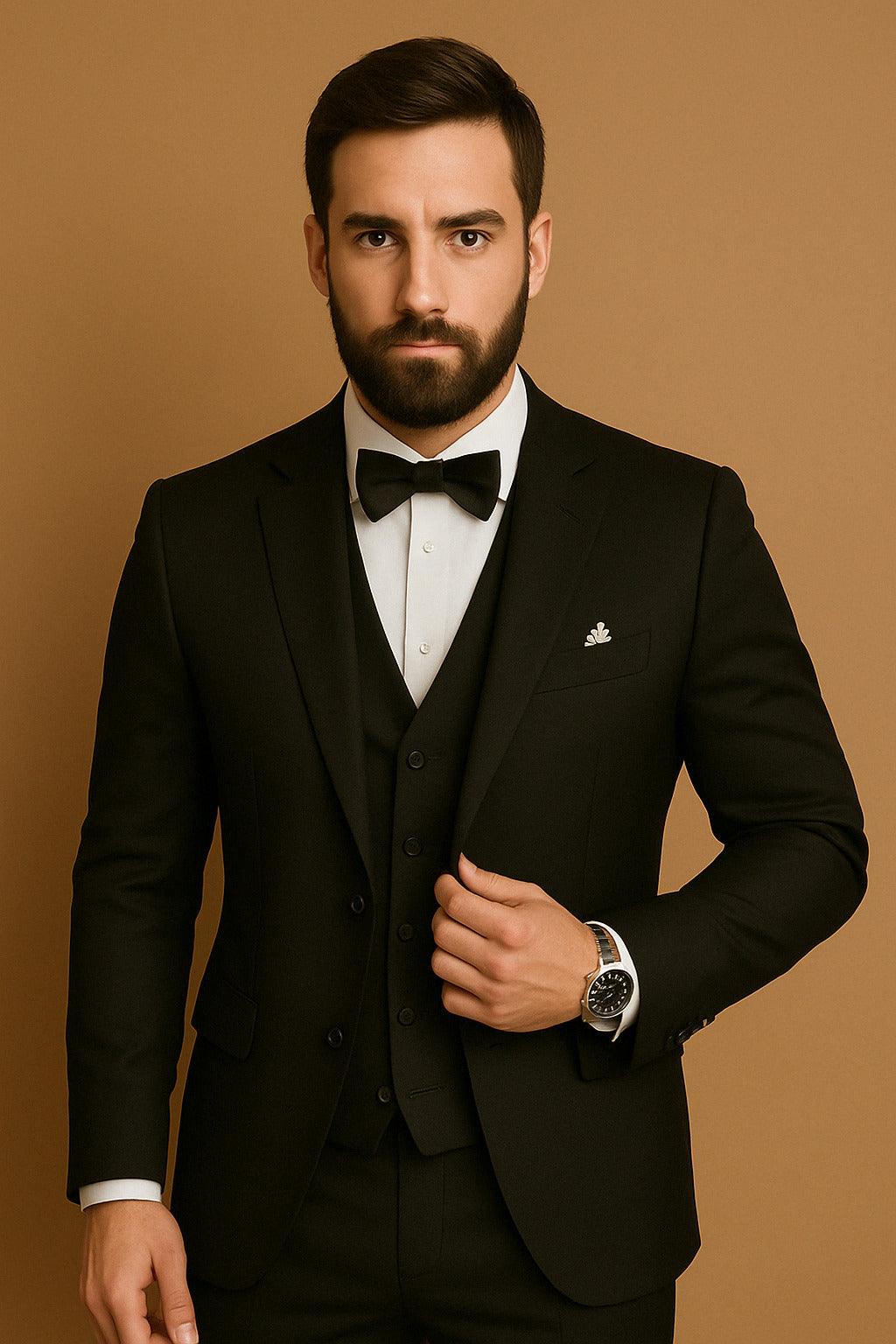 Herren Anzug 3-teilig formell - Polyester betonende Passform 