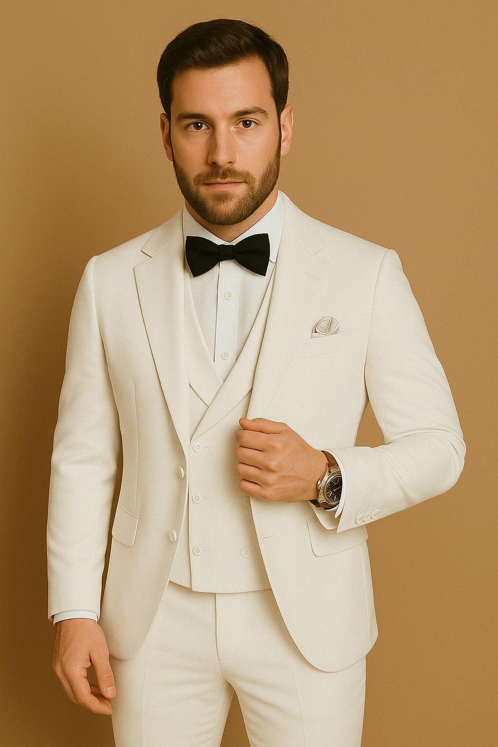 Herren Anzug 3-teilig formell - Polyester betonende Passform 