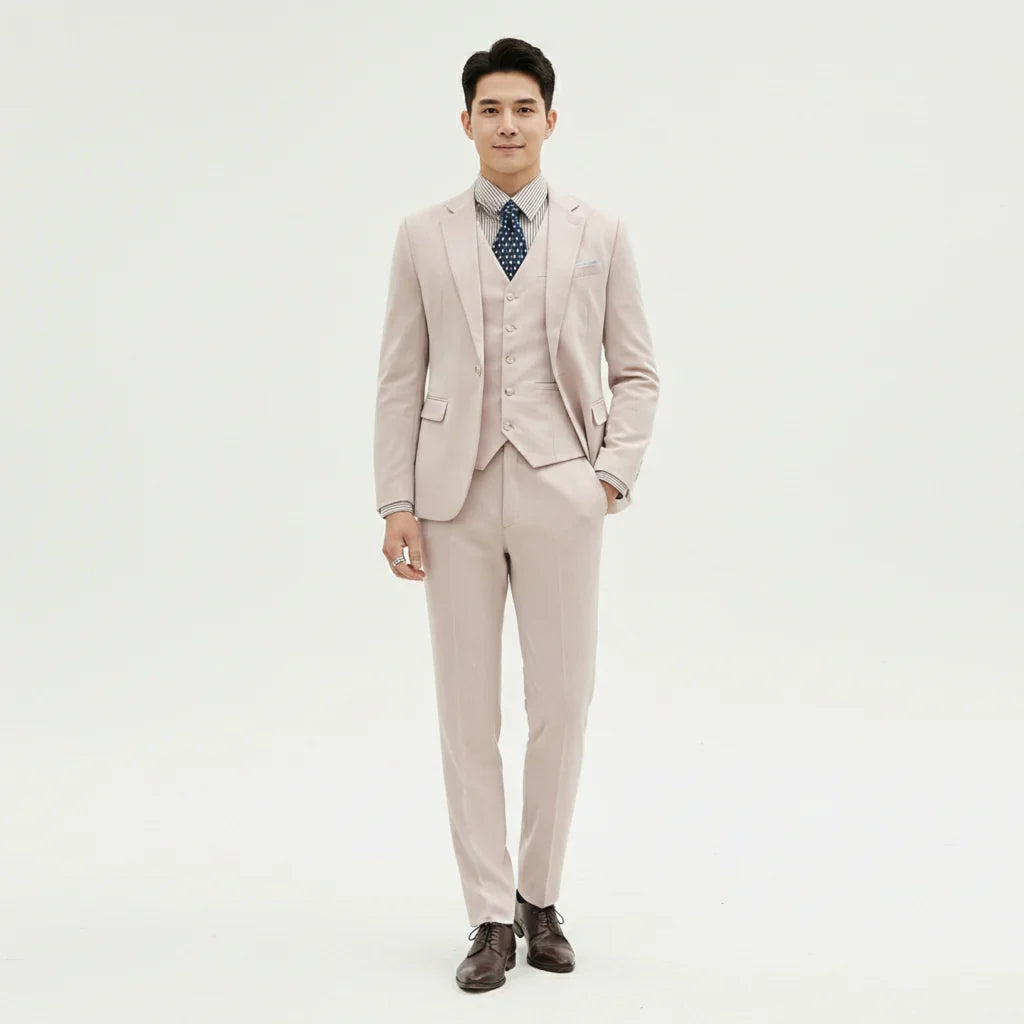 Freizeitanzug Herren 3-teilig slim fit sommer frühling