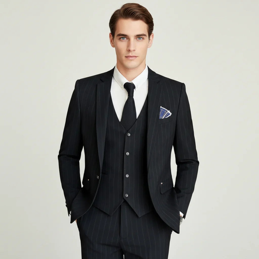 Hochzeitsanzug Herren Set tailliert grau festlich elegant