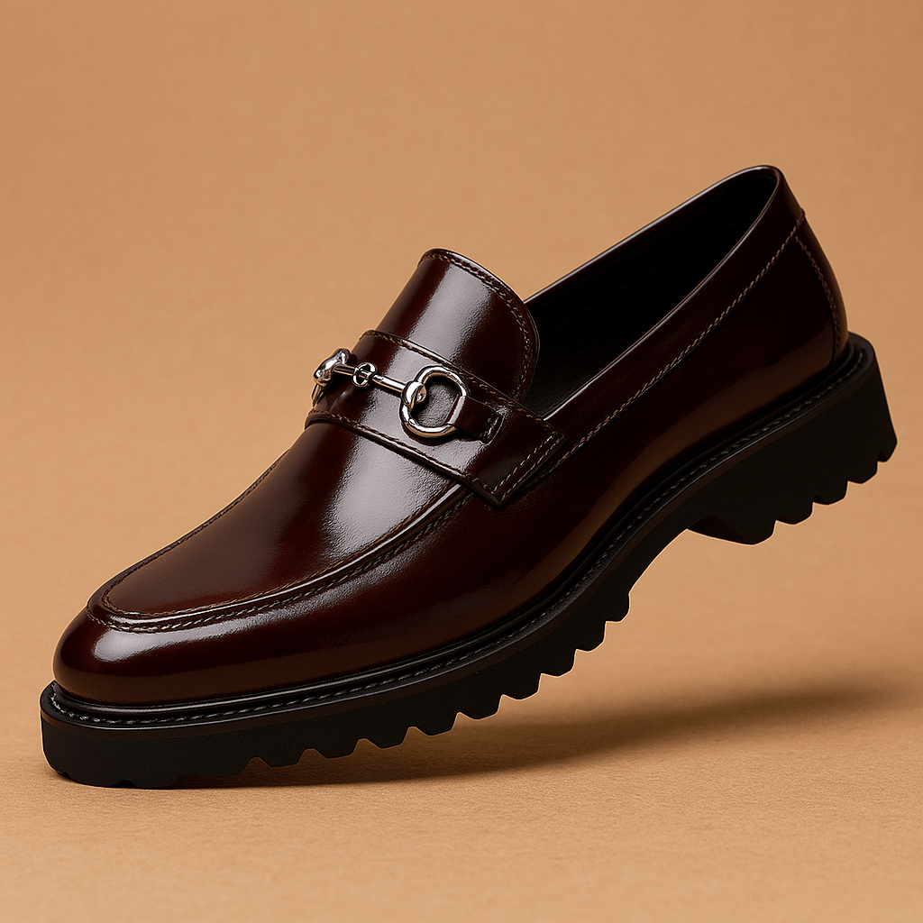 Herren Loafer Leder – Eleganter Business Schuh mit Profilsohle 