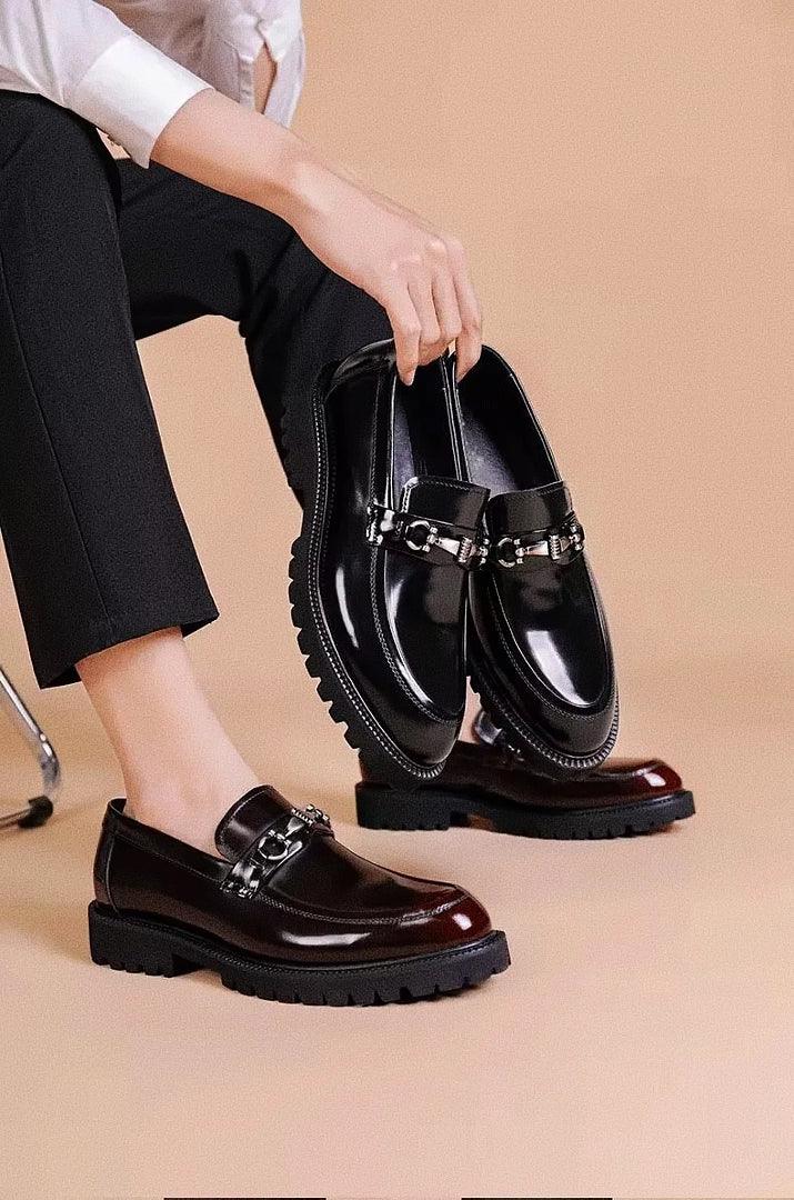 Herren Loafer Leder – Eleganter Business Schuh mit Profilsohle 