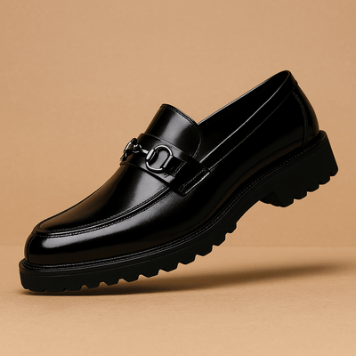 Herren Loafer Leder – Eleganter Business Schuh mit Profilsohle 