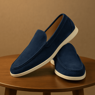 Herren Veloursleder-Loafer – Leichte Slipper mit Zeitlosem Design für Freizeit & Büro 