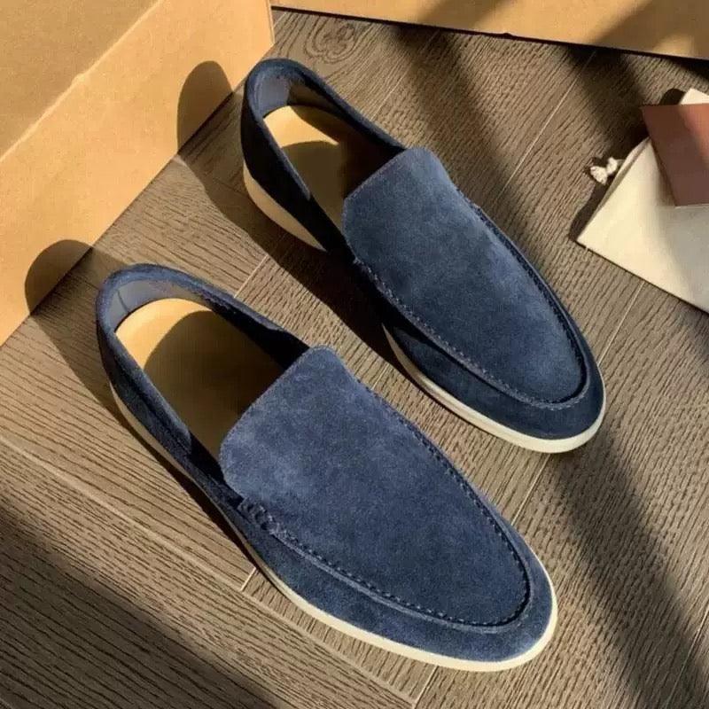 Herren Veloursleder-Loafer – Leichte Slipper mit Zeitlosem Design für Freizeit & Büro 