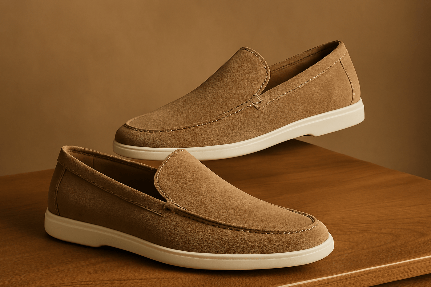 Herren Veloursleder-Loafer – Leichte Slipper mit Zeitlosem Design für Freizeit & Büro 