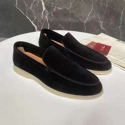 Herren Veloursleder-Loafer – Leichte Slipper mit Zeitlosem Design für Freizeit & Büro 