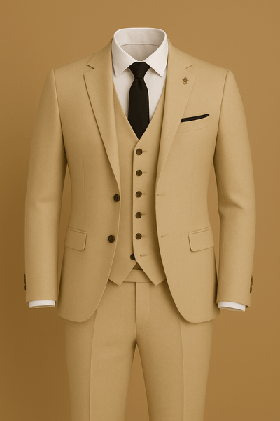 Herrenanzug 3-teilig – Klassischer Anzug mit Sakko, Weste & Hose für Hochzeit 