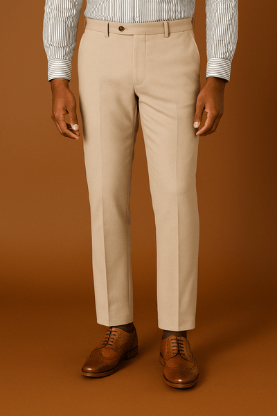 Herrenanzug Beige 3-teilig Slim Fit Polyester für Hochzeit und Anlässe 