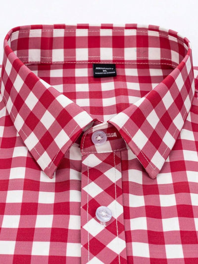 Herrenhemd Kurzarm im Karo-Design für Sommer – Ideal für Oktoberfest und Freizeit Freizehemden