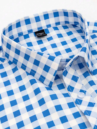 Herrenhemd Kurzarm im Karo-Design für Sommer – Ideal für Oktoberfest und Freizeit Freizehemden