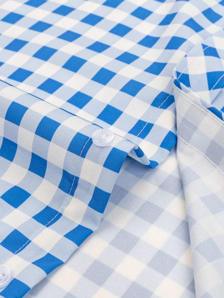 Herrenhemd Kurzarm im Karo-Design für Sommer – Ideal für Oktoberfest und Freizeit Freizehemden