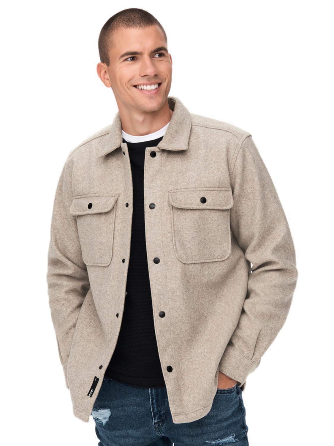 Herren Button-Down Overshirt Relaxed Fit mit Brusttaschen - Bild 7