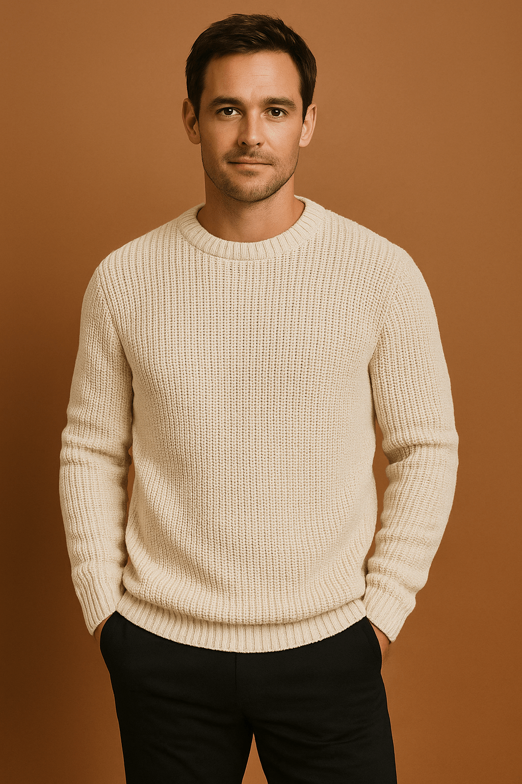 Herrenpullover Eleganter Strickpullover für Herbst und Winter 