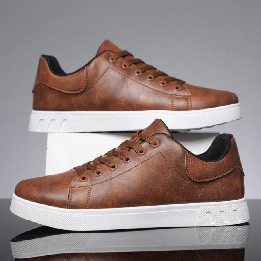 Herren Schnürschuhe Leder schwarz braun low top alltagstauglich