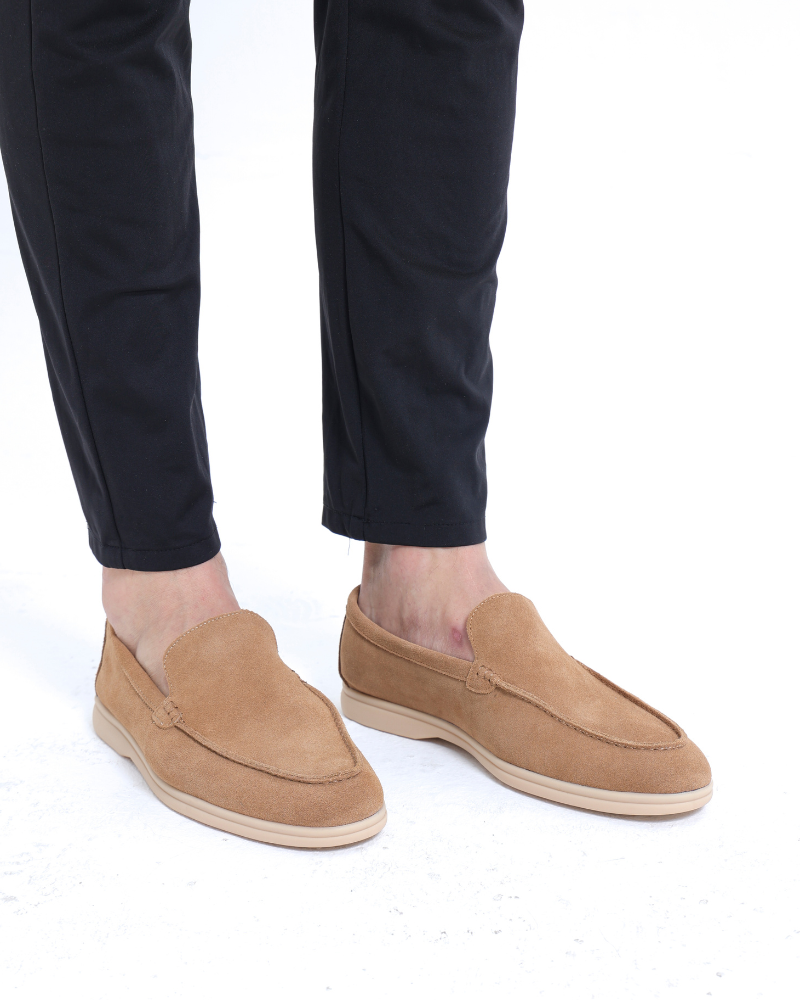 Herren Slipper sky blue Wildleder Slip-On Alltag Freizeit