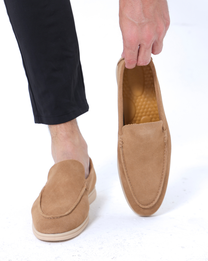 Herren Wildleder Loafer navy blau Slip-On klassisch