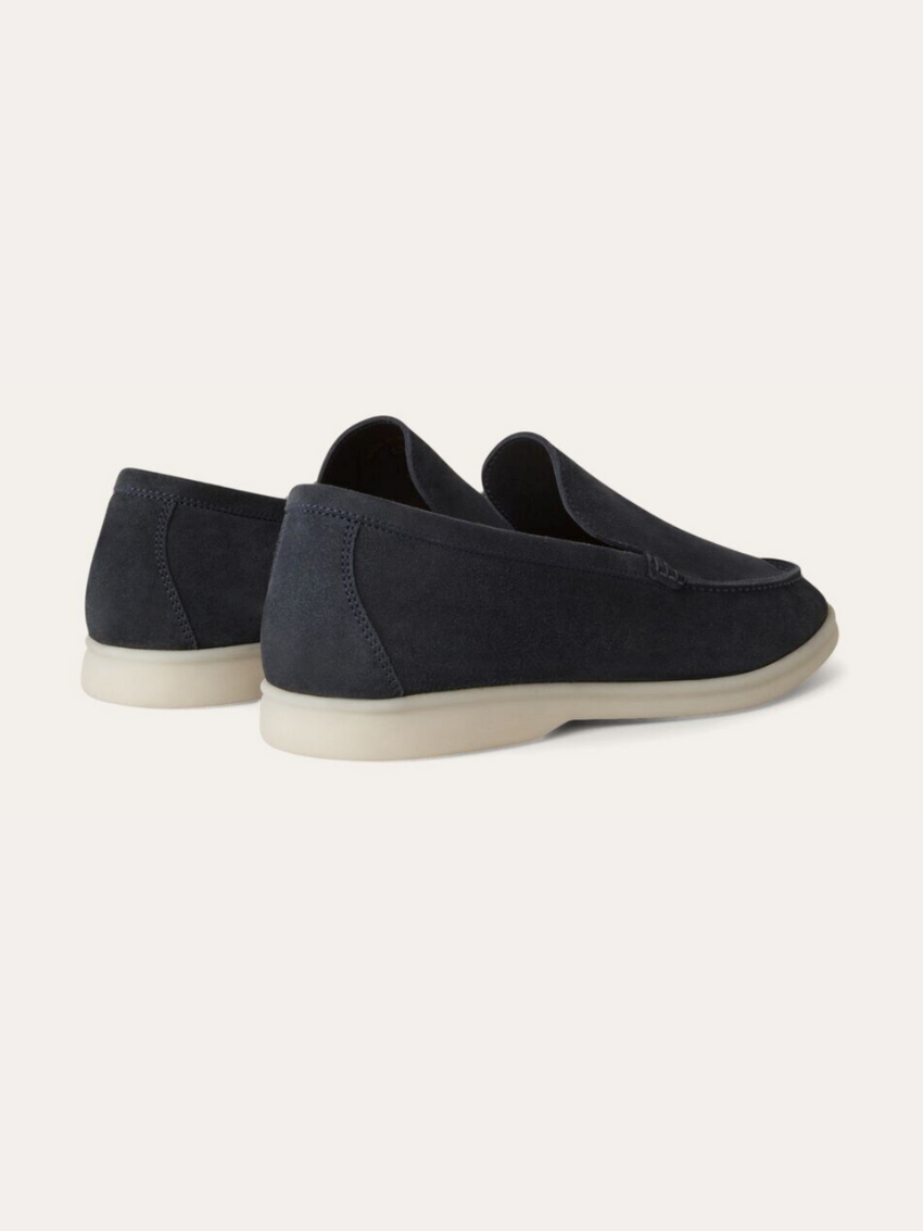 Herren Slipper blau Mokassin slip-on alltagstauglich