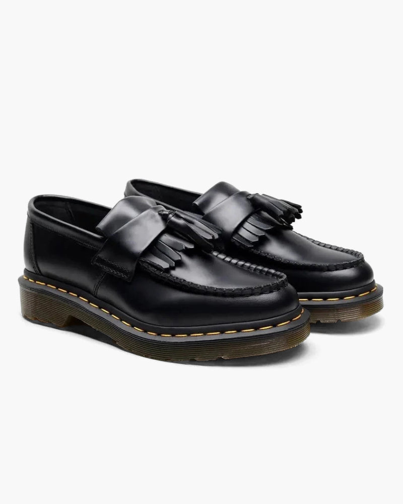 Herren Loafer schwarz Fransen Quaste Kiltie Slip-On Alltag