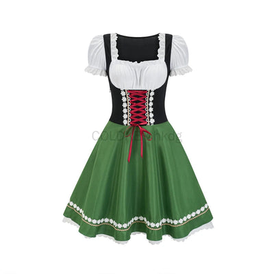 Trachtenkleid Damen – Traditionelles Dirndl Kleid für Oktoberfest und Feste mit Schürze und Stil Traditionelle Kleider