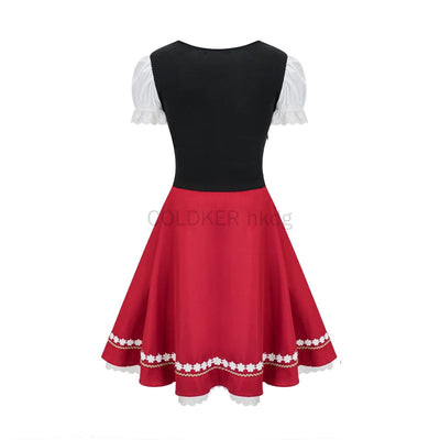 Trachtenkleid Damen – Traditionelles Dirndl Kleid für Oktoberfest und Feste mit Schürze und Stil Traditionelle Kleider