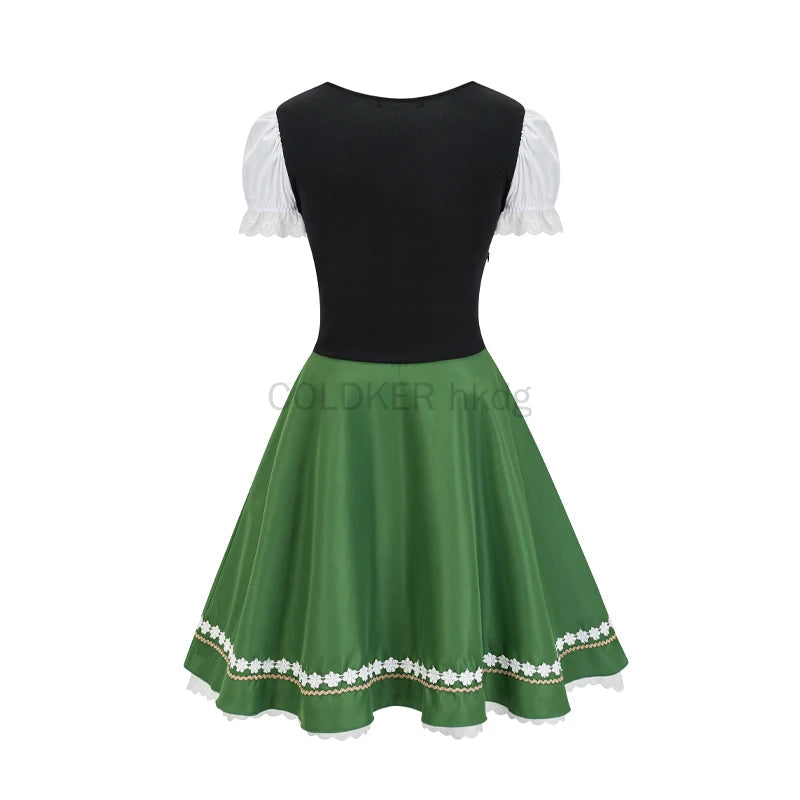 Trachtenkleid Damen – Traditionelles Dirndl Kleid für Oktoberfest und Feste mit Schürze und Stil Traditionelle Kleider