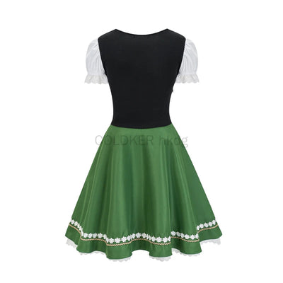 Trachtenkleid Damen – Traditionelles Dirndl Kleid für Oktoberfest und Feste mit Schürze und Stil Traditionelle Kleider