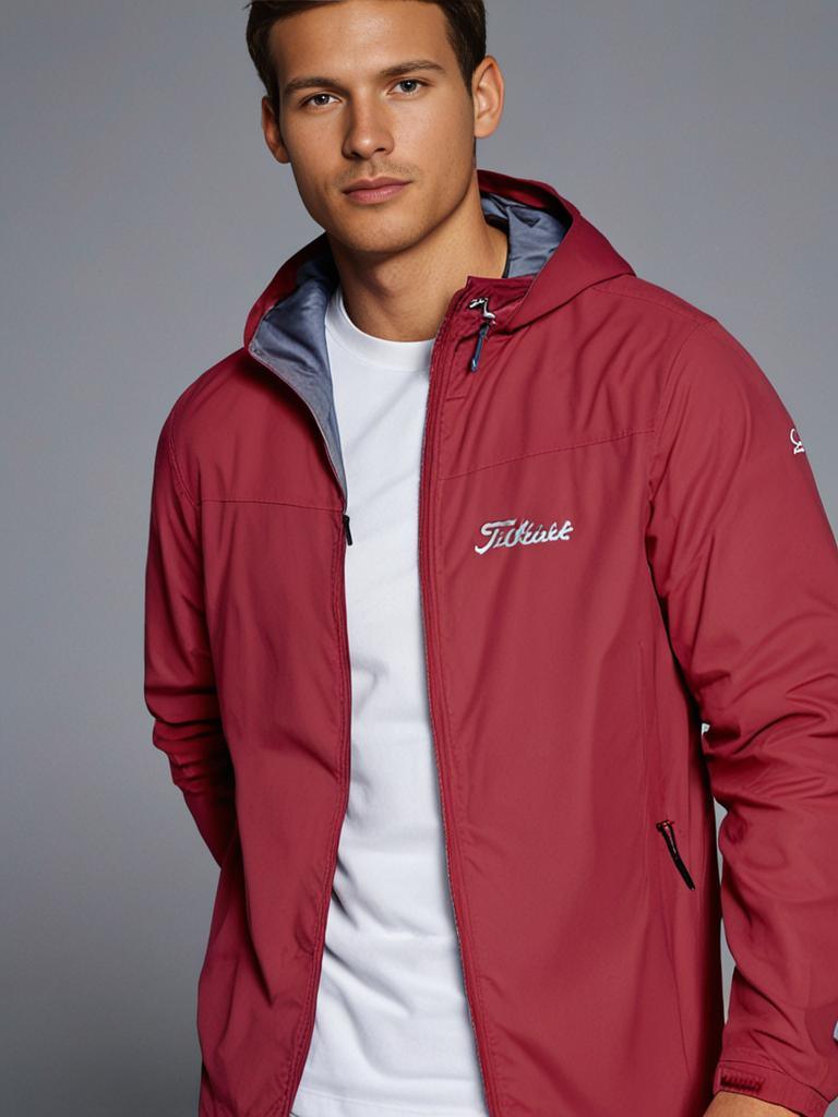 Wasserdichte Regenjacke Herren Atmungsaktiv Polyester 